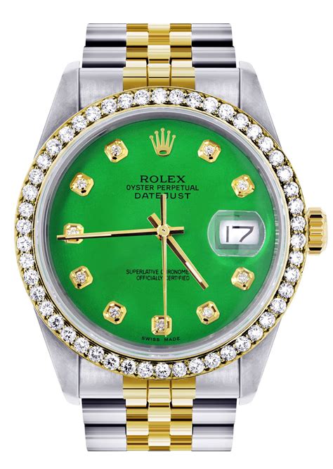 womens rolex green face|Rolex green dial watch price.